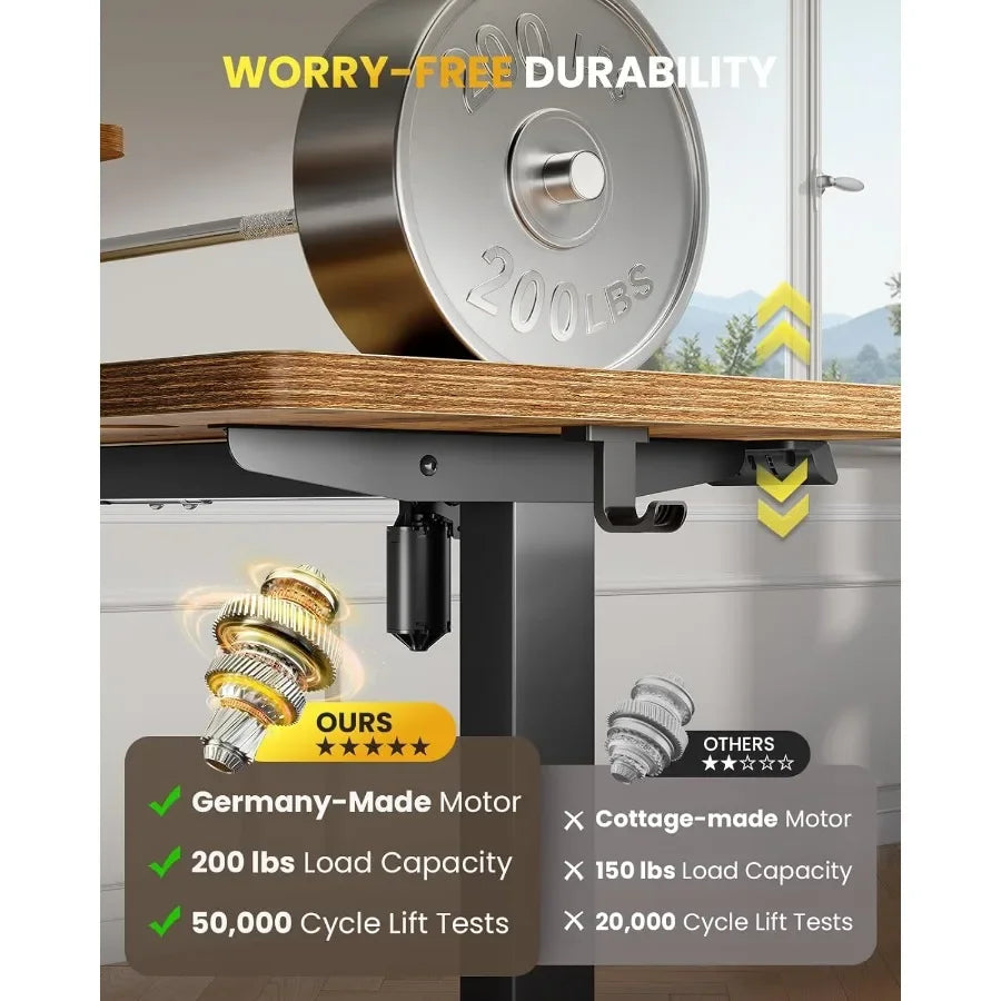 55-Inch L-Shaped Electric Standing Desk