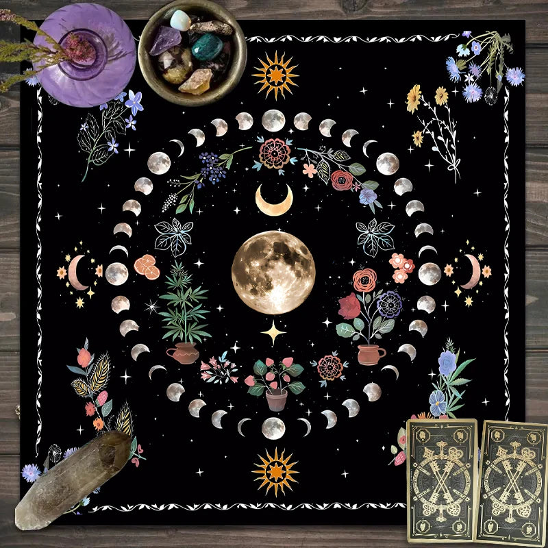 Moonlight Flower Tarot and Altar Table Cloth