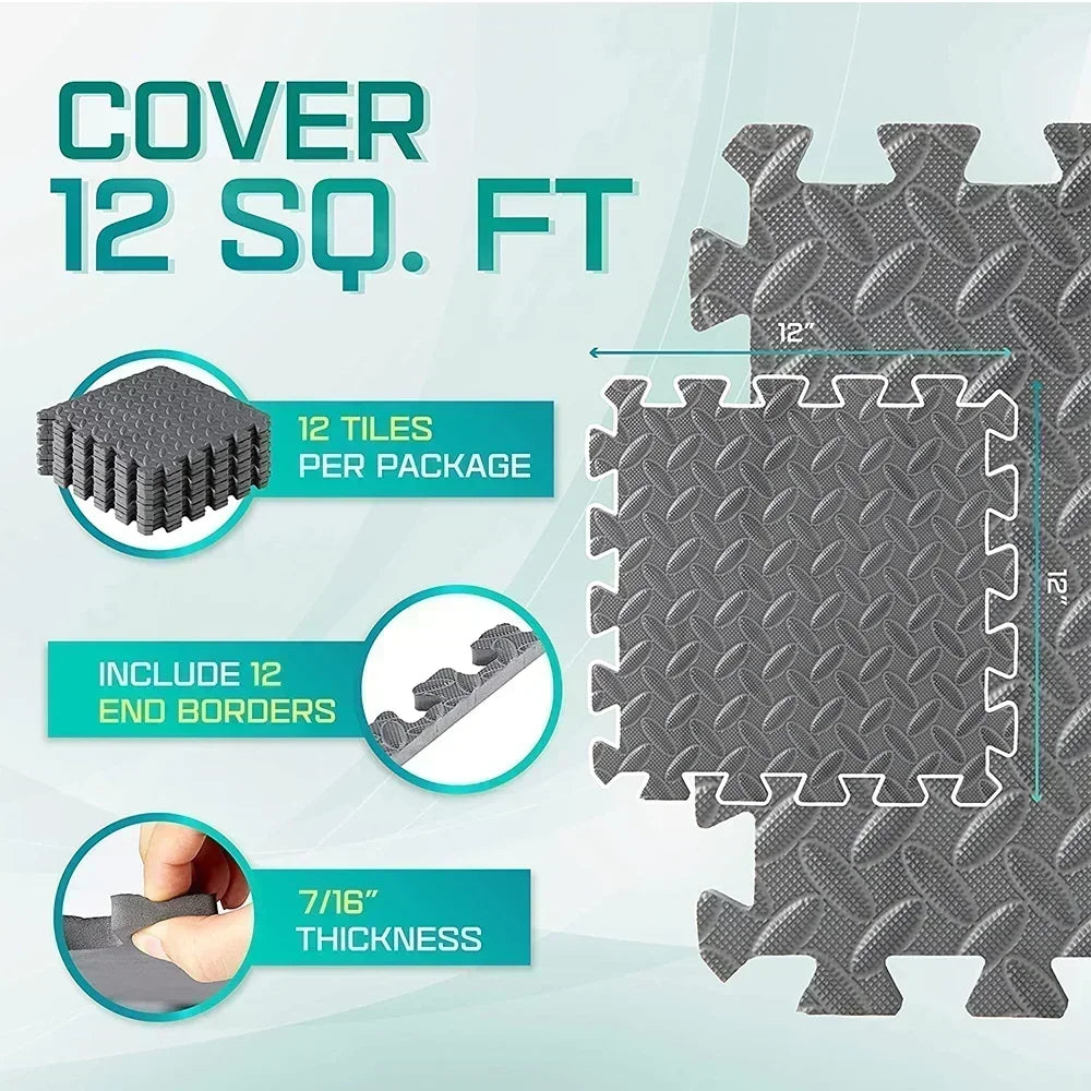 Interlocking EVA Foam Fitness Mat Tiles