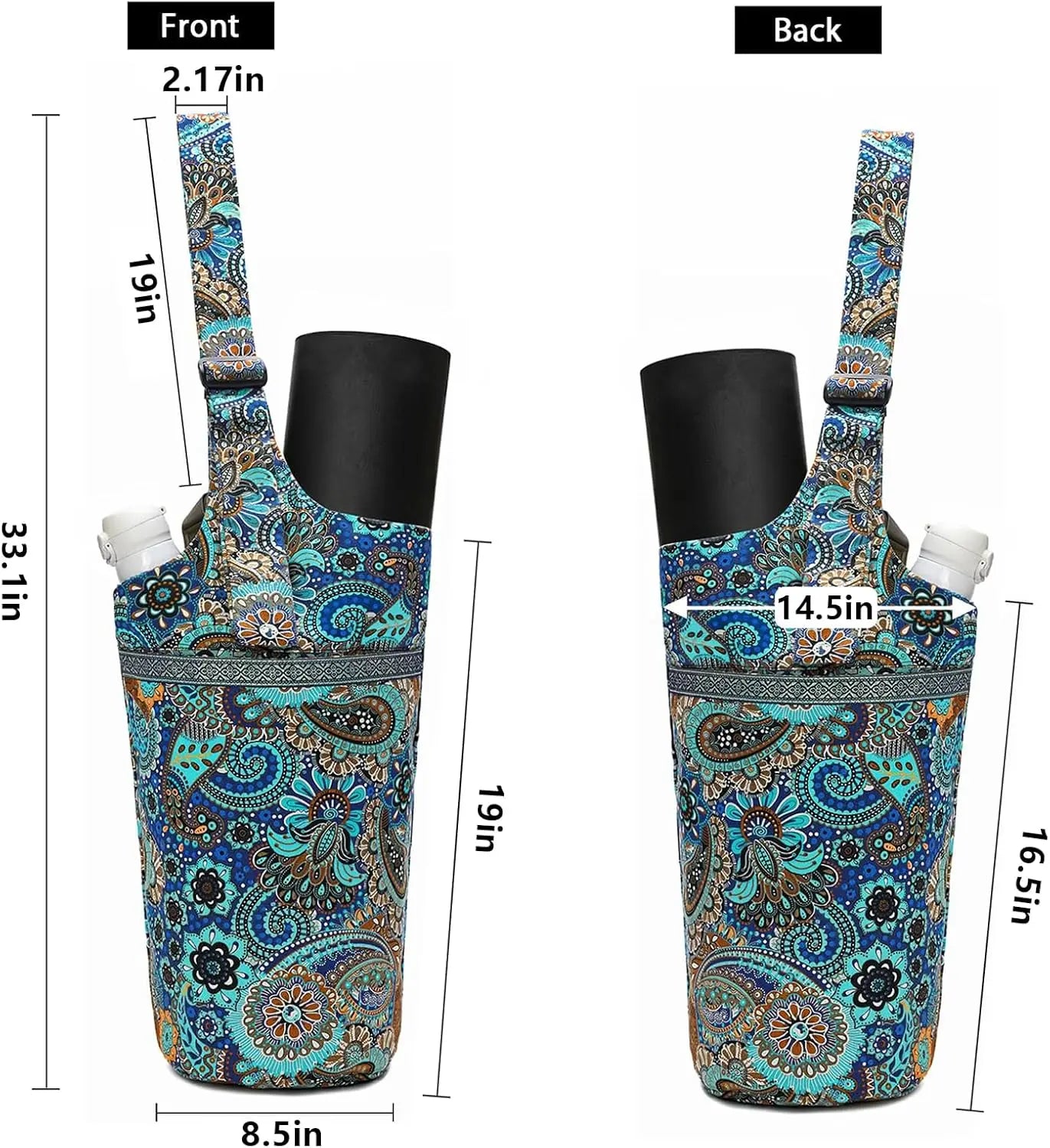 Large Yoga Mat Bag with Adjustable Strap