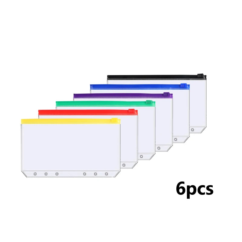 A6 Budget Binder with Calculator and Zipper Envelopes