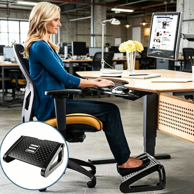 Adjustable Under-Desk Foot Rest