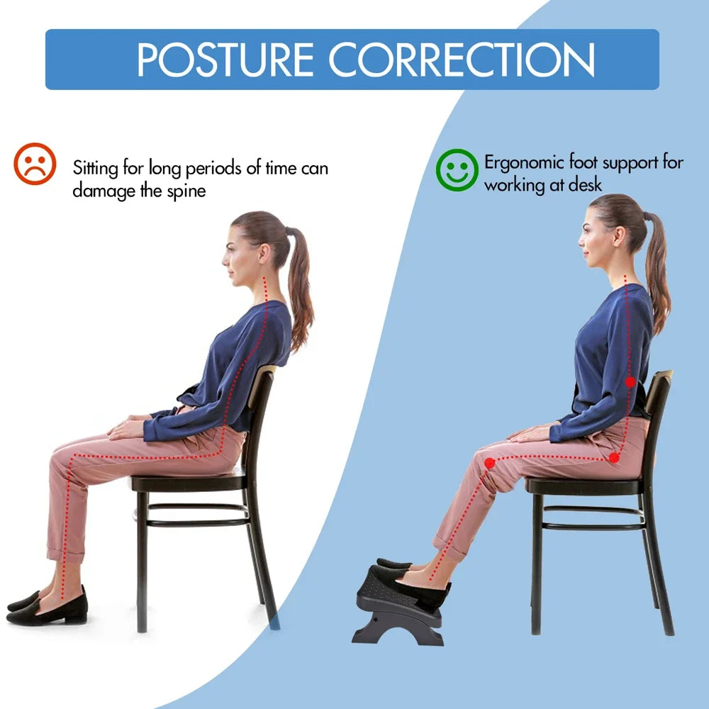 Ergonomic Under-Desk Footrest with Rollers