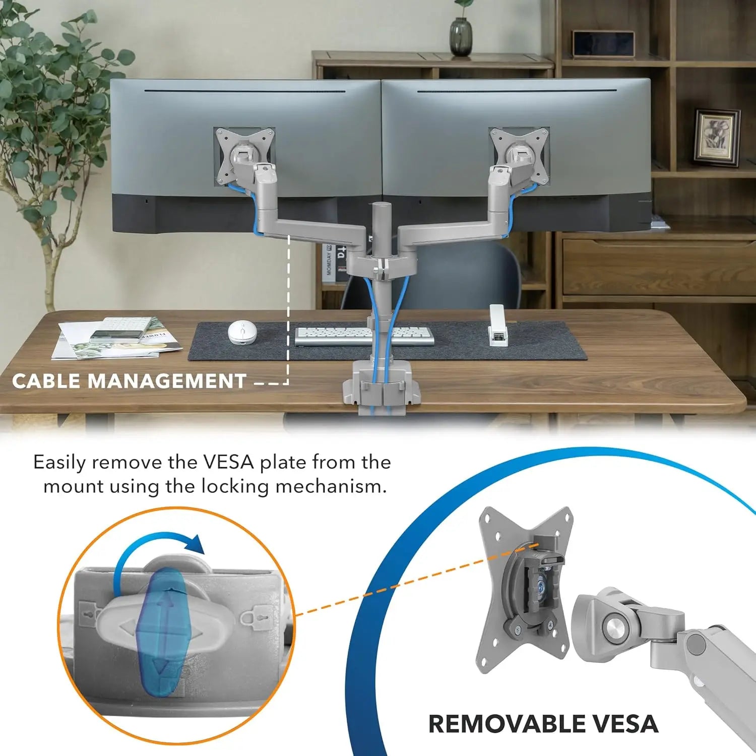 Dual Monitor Desk Mount