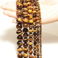 Natural Tiger Eye Round Stone Beads