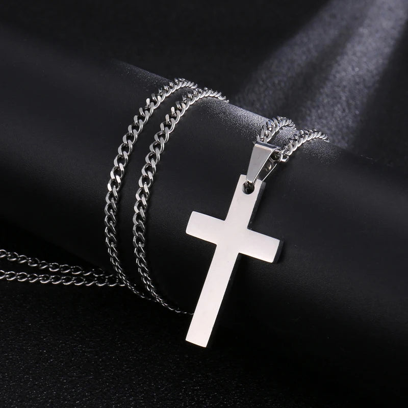 Stainless Steel Cross Pendant Necklace