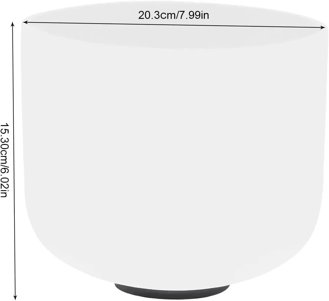 432 Hz 8-Inch Crystal Singing Bowl