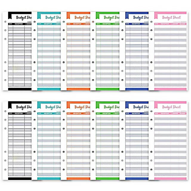 A6 Budget Binder with Calculator and Zipper Envelopes