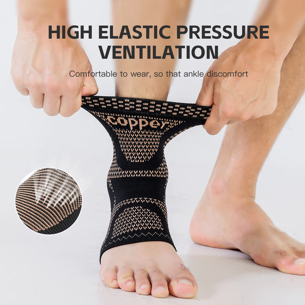 Copper-Infused Ankle Support Sleeve
