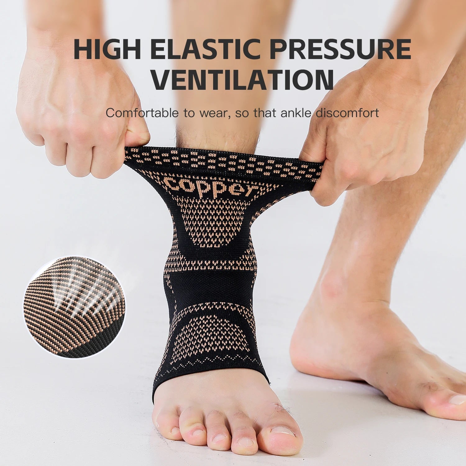 Copper-Infused Ankle Support Sleeve