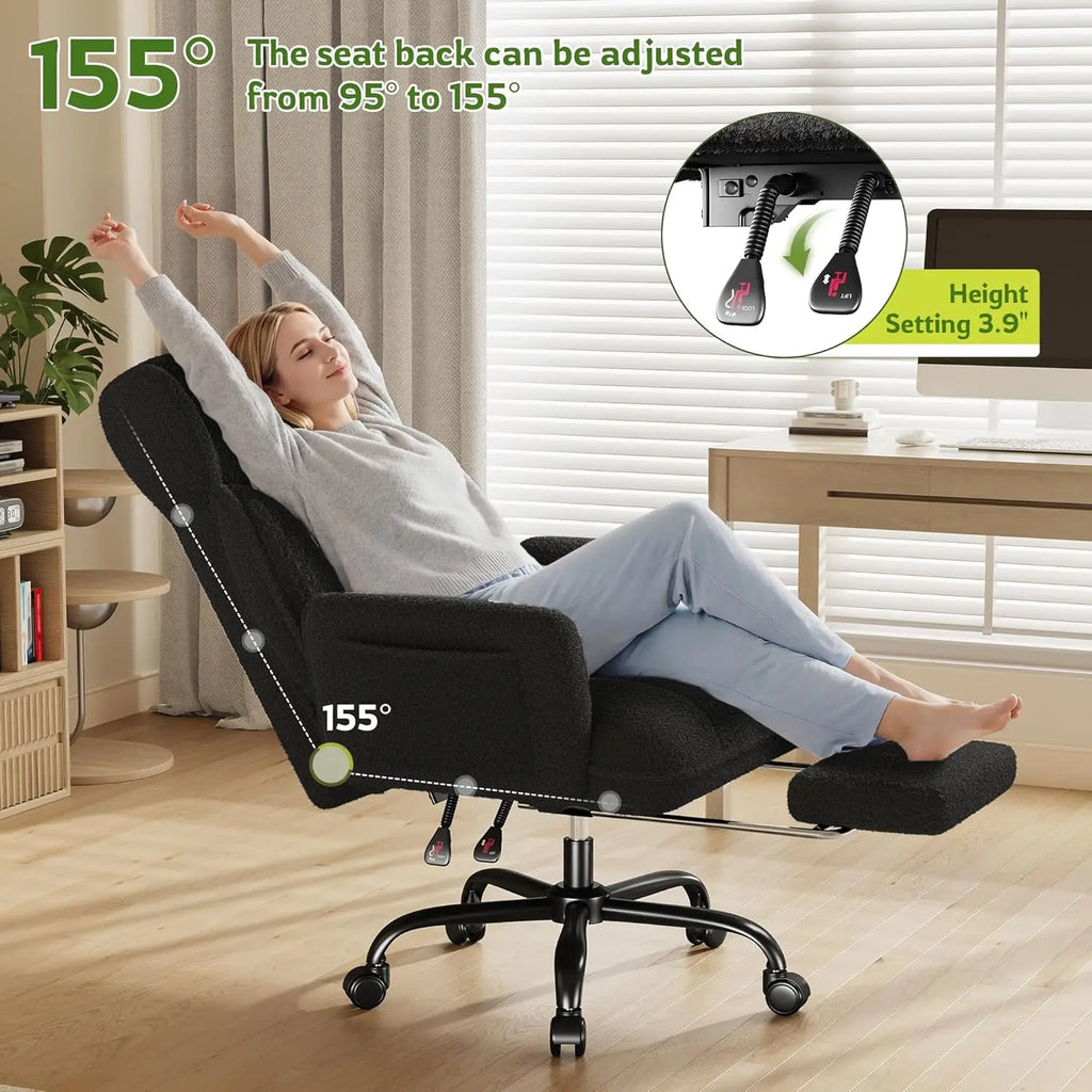 Big and Tall Ergonomic Office Chair with Footrest