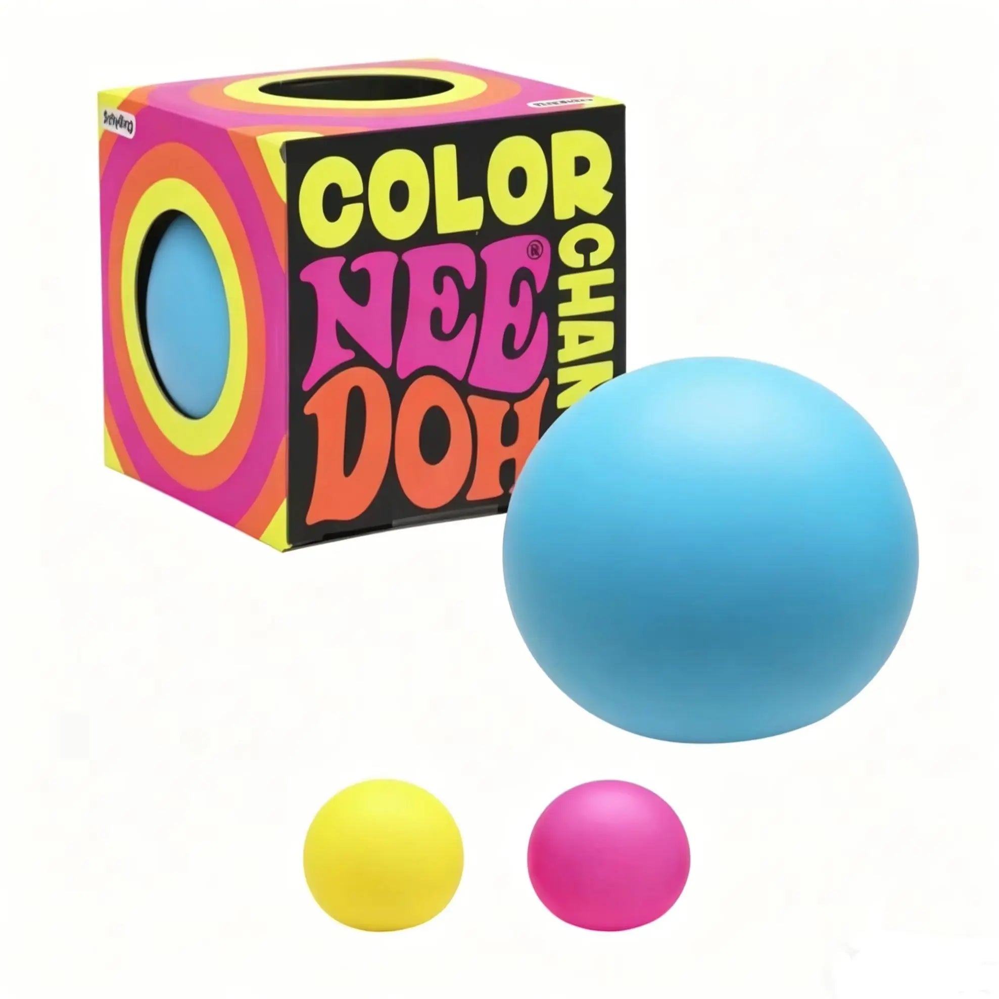 Color-Changing Schylling Stress Relief Balls: Fidget Toy for Anxiety Relief, 3 colors.