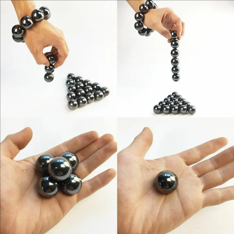 15 mm Black Magnetic Sphere Bead