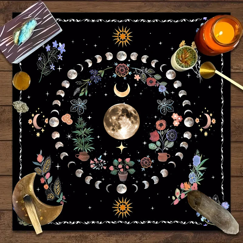 Moonlight Flower Tarot and Altar Table Cloth