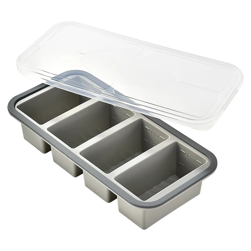 Large Silicone Freezer Tray with Lid
