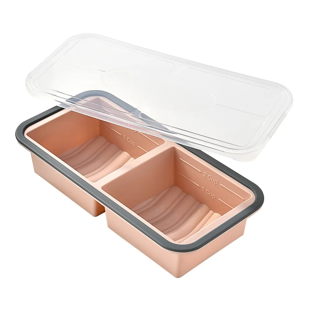 Large Silicone Freezer Tray with Lid