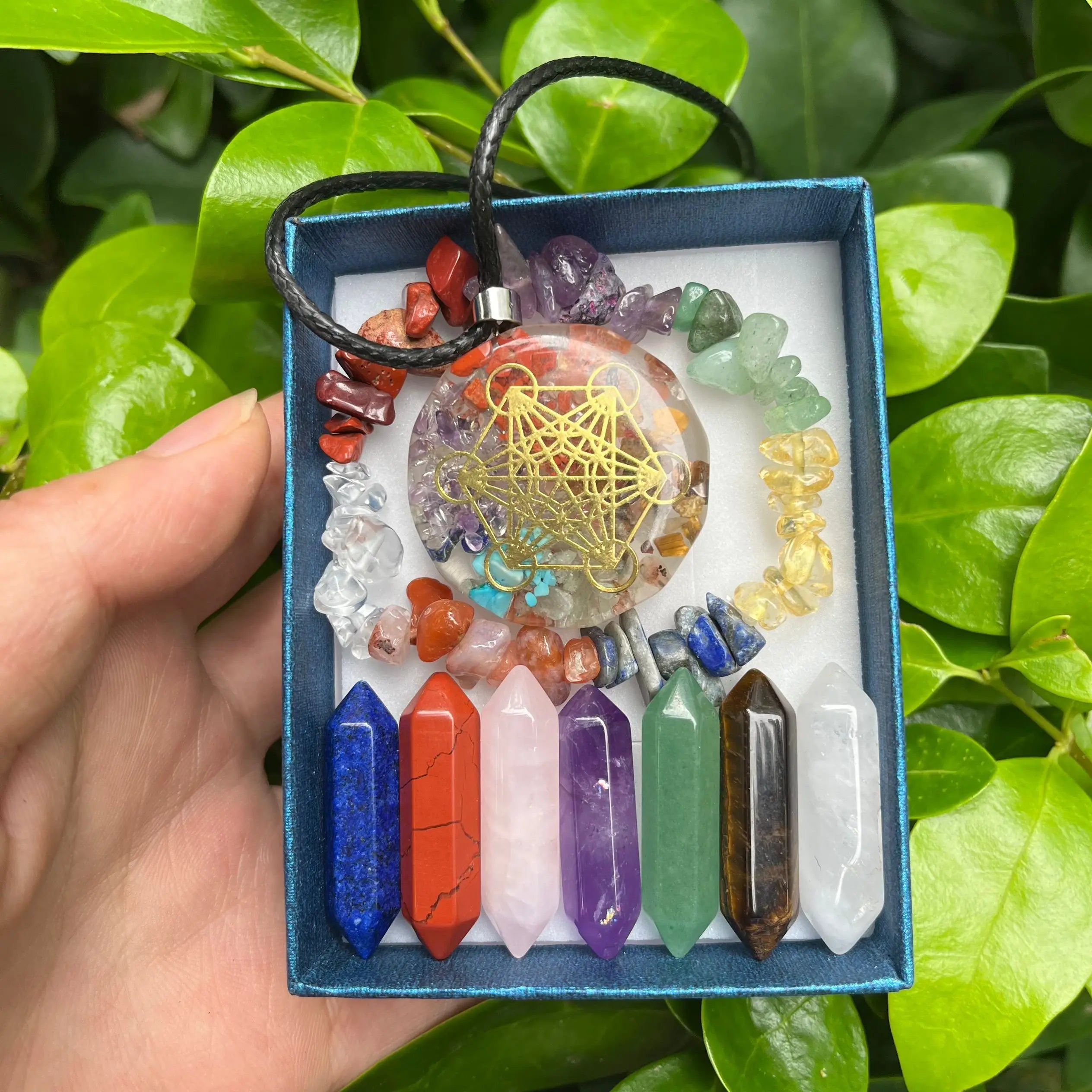 Natural Stone Hexagon Point Set