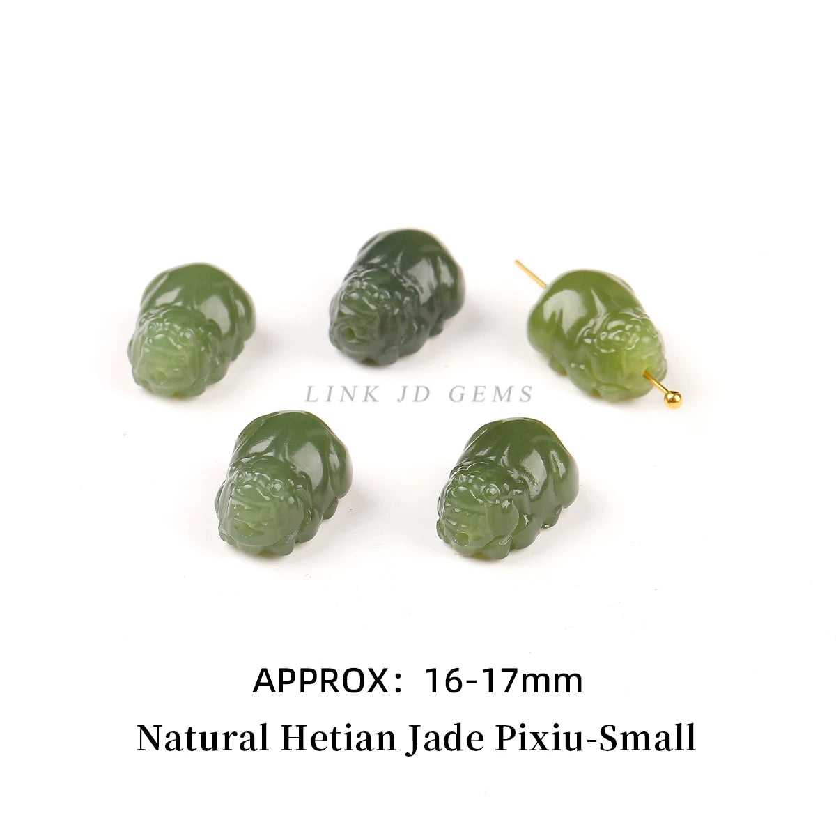 Natural Hetian Jade Pixiu Buddha Bead