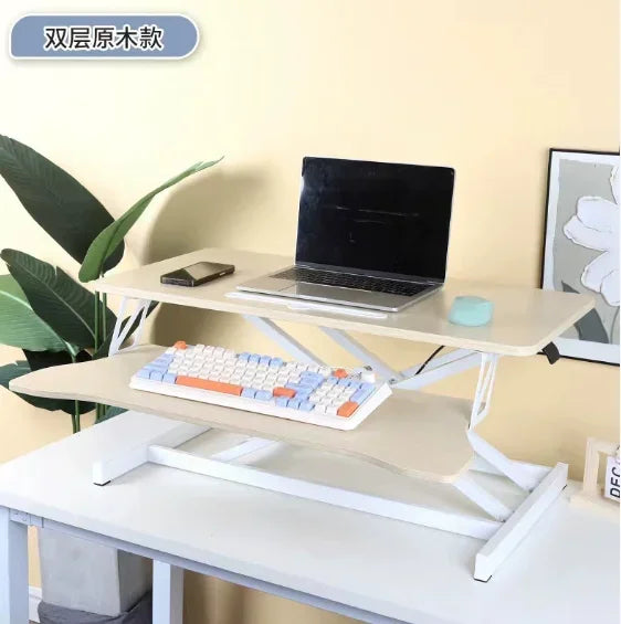 Compact Height-Adjustable Standing Desk Converter