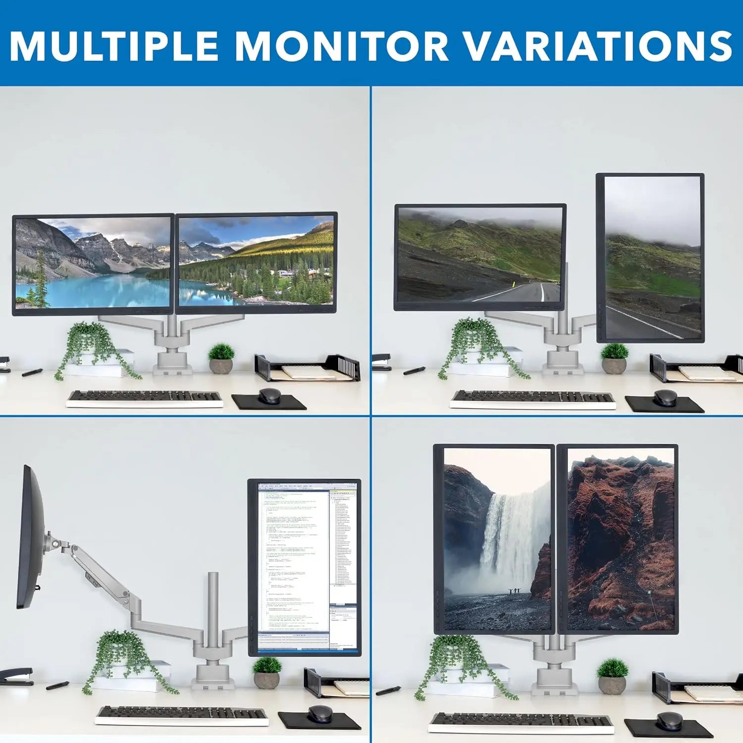 Dual Monitor Desk Mount