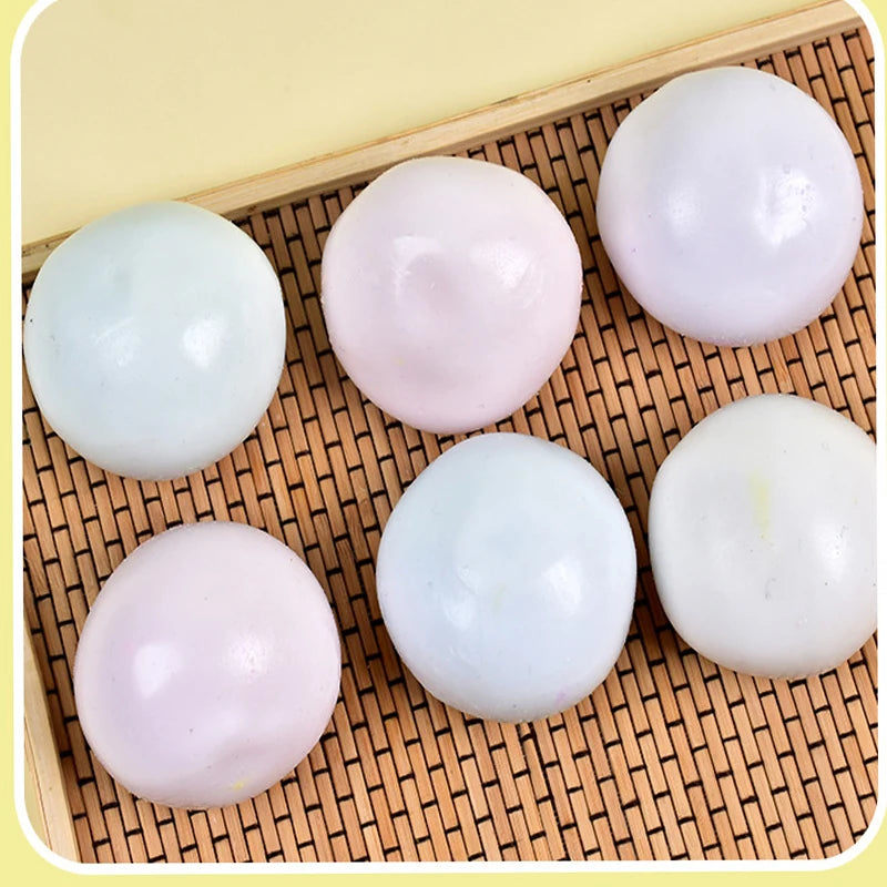 Grape Stress Ball: Shapeable, Noisy, Soothing Toy for Desktop Relief and Gifts.