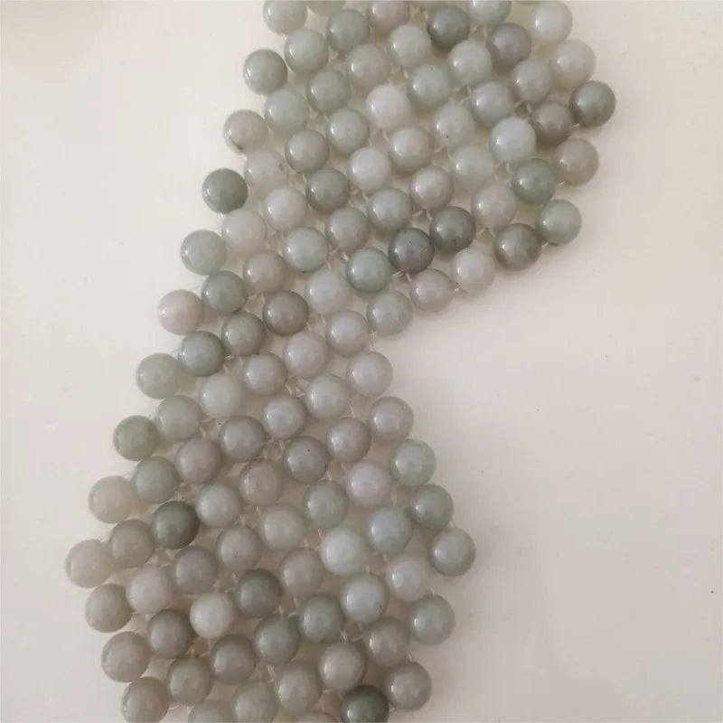Natural Jade Eye Mask Healing Stone Woven Bead Eye Shade Cold Compress Massage Relieve Eye Fatigue Sleep Aid Eye Care Tools