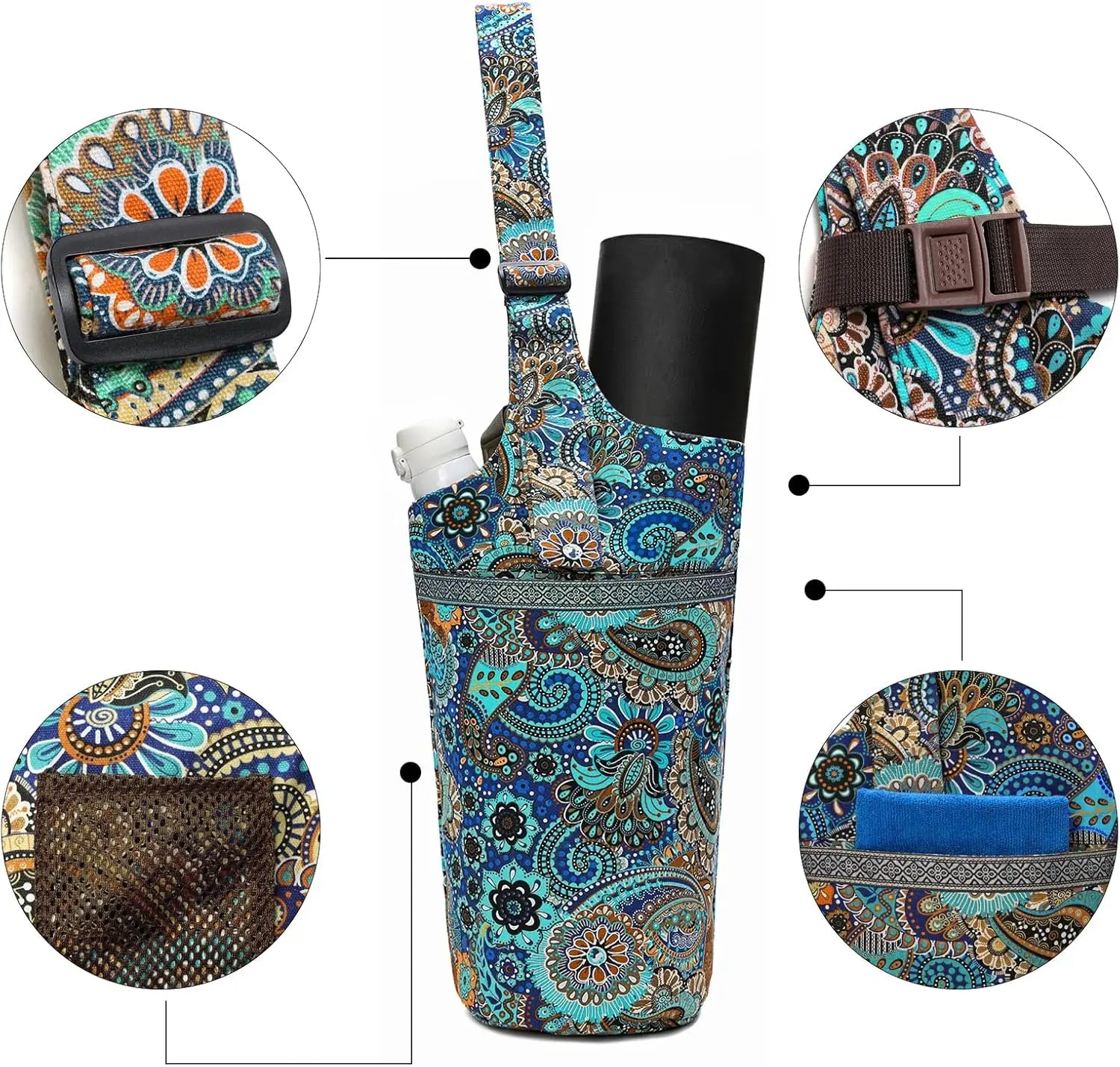 Large Yoga Mat Bag with Adjustable Strap